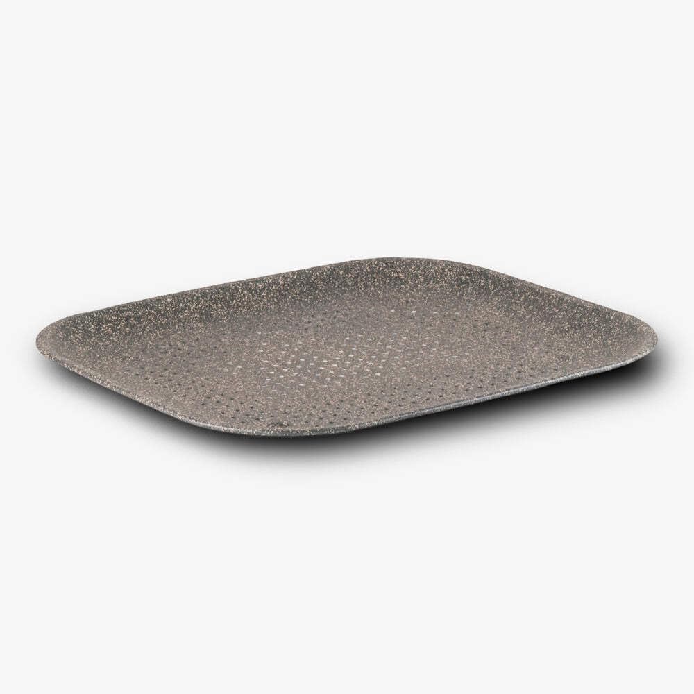 Mamù Happy Stone Teglia Rettangolare Forata 39x42 alluminio