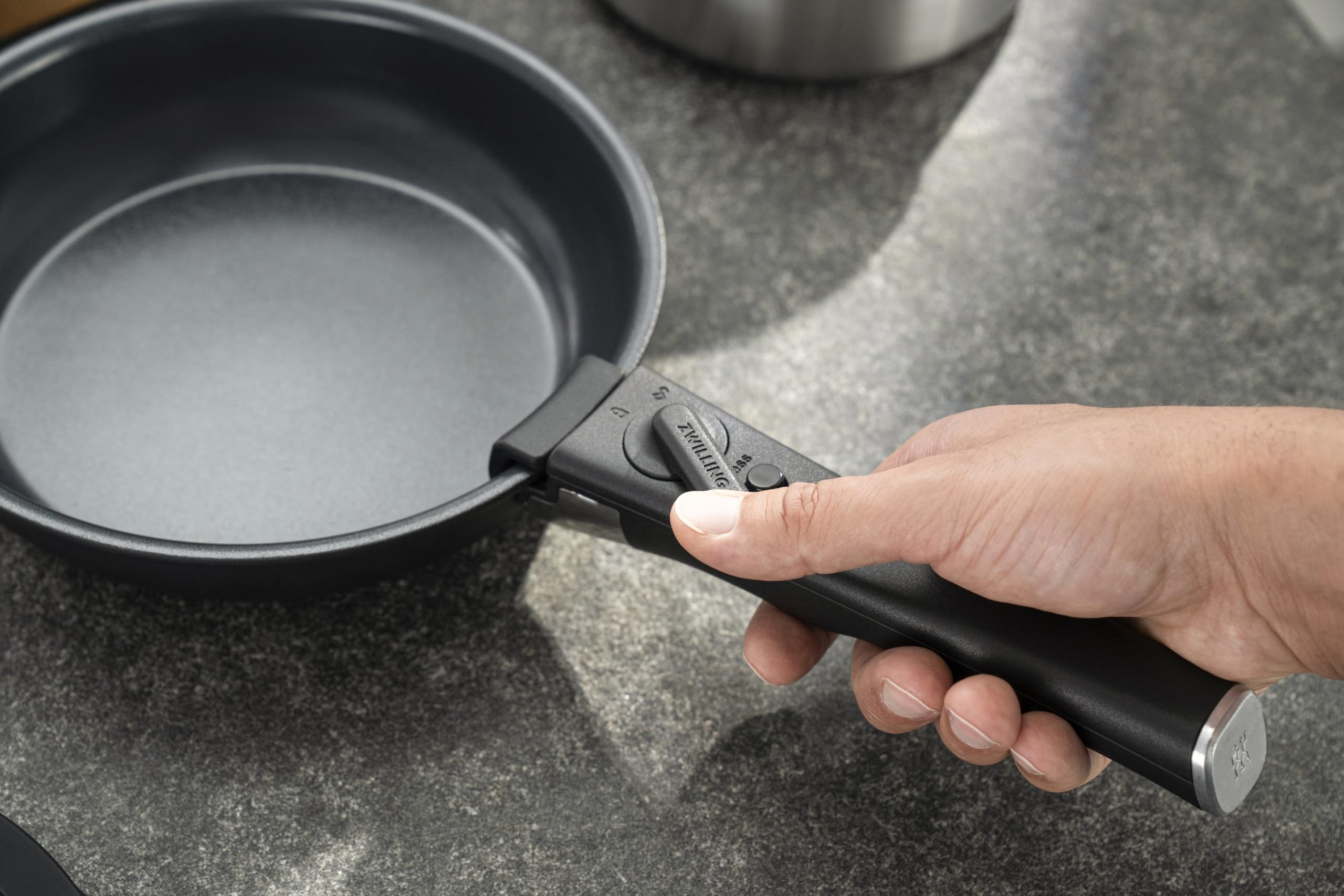 Zwilling Unlock Set 4 Padelle 20-28 cm Ceramica Nero