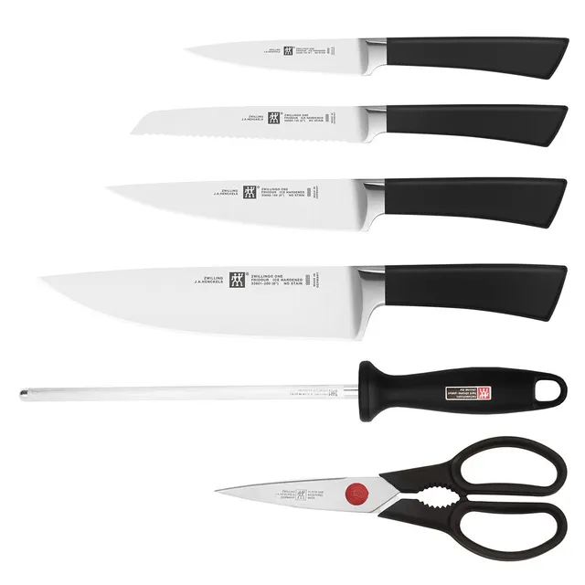 Zwilling Set coltelli 7 pezzi blocco bambù acciaio inox