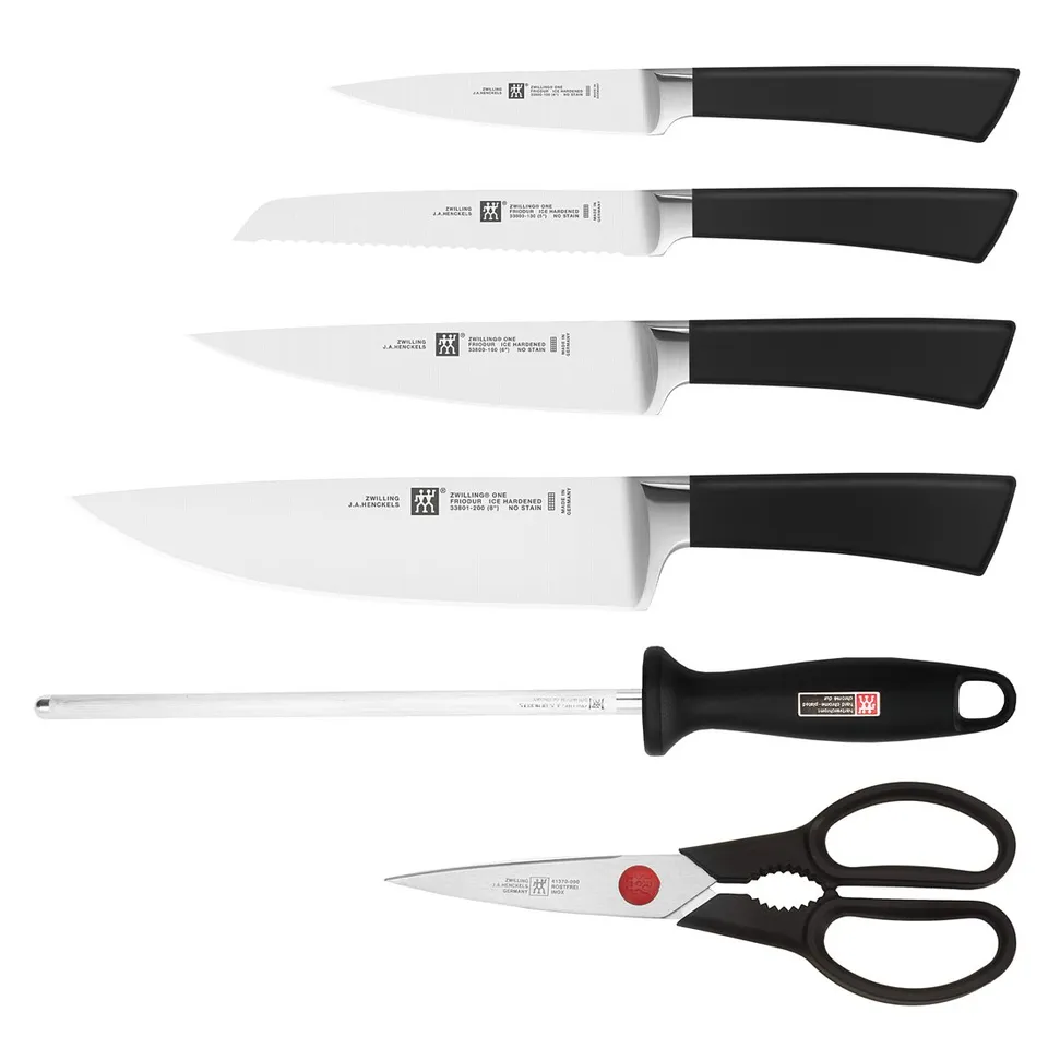Zwilling Set coltelli 7 pezzi blocco bambù acciaio inox