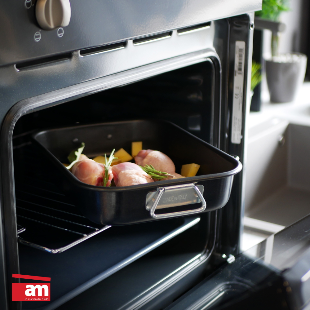 Accademia Mugnano Bella Blu teglia forno rettangolare antiaderente