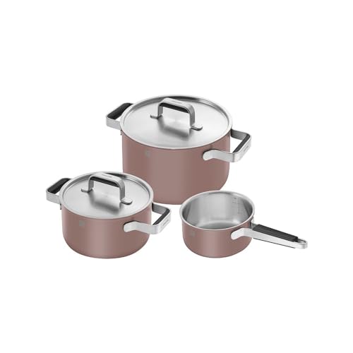ZWILLING Pure set 3 pentole inox ceramica rosa 3 strati