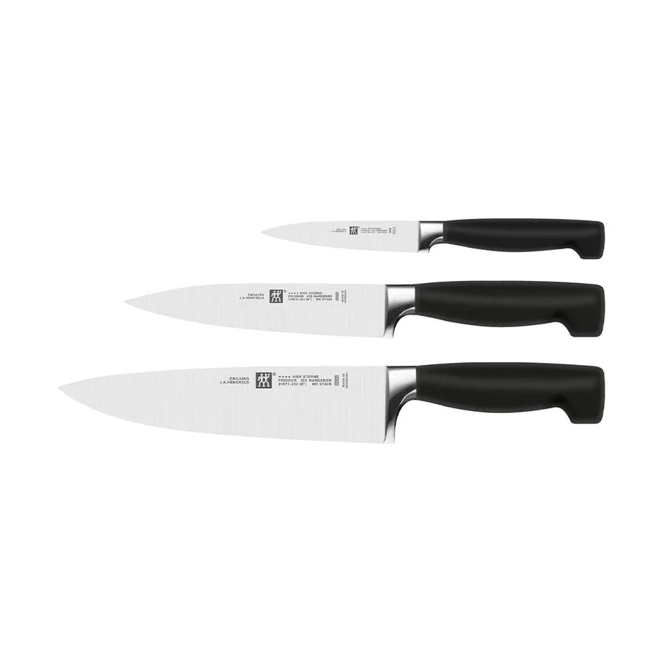 Zwilling Vier Sterne Set 3 Coltelli Cucina Chef 10/16/20 cm