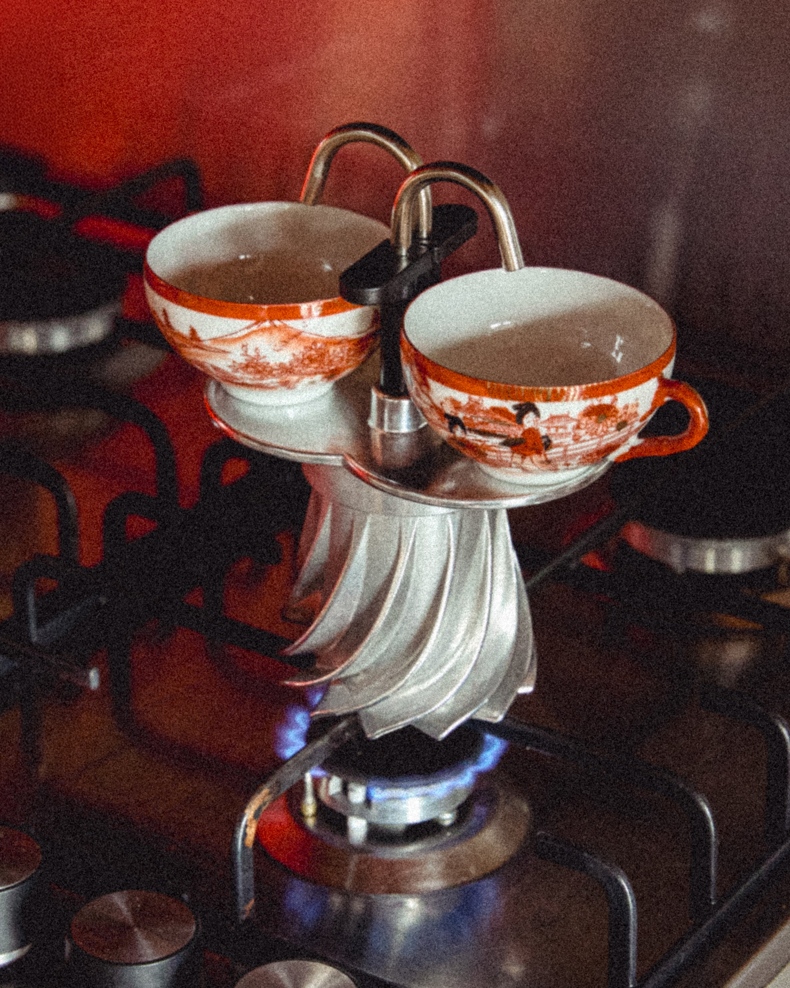 Turbo Moka Duetto moka 2 tazze doppio beccuccio alluminio