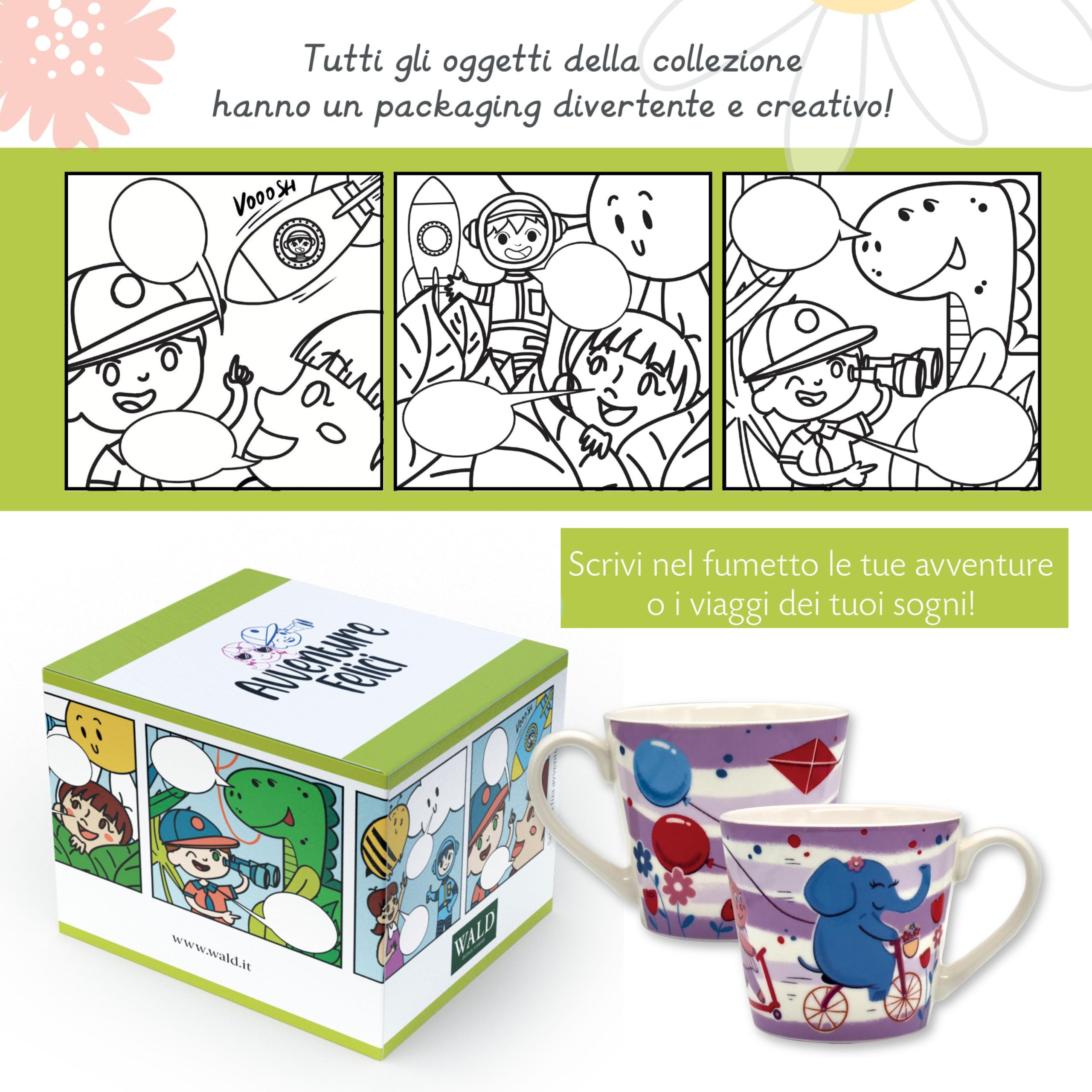 Wald Junior Tazza porcellana colazione bimbi 37 cl