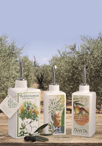 Wald Tavola Bottiglia Olio Ceramica 350 ml Beccuccio Antigoccia