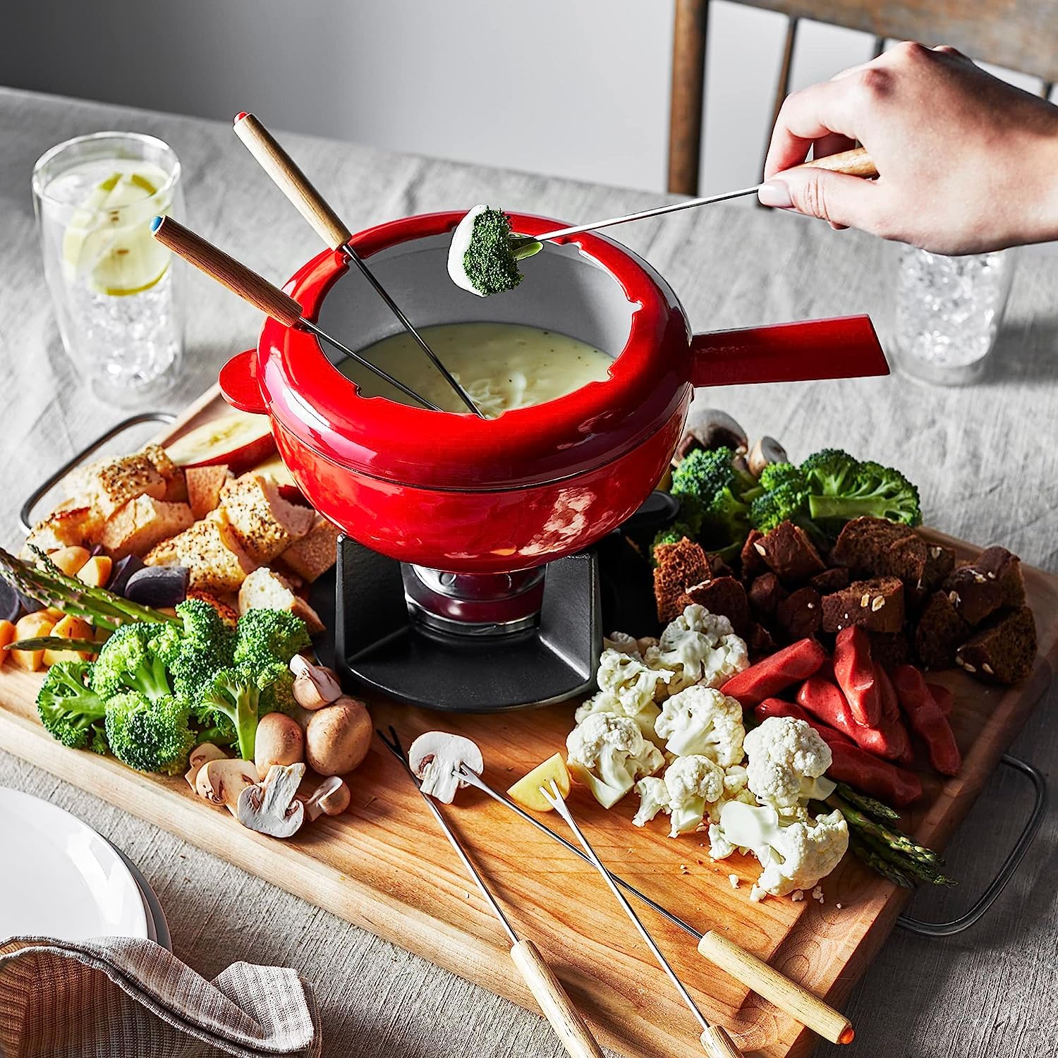 ZWILLING set fonduta ghisa rossa 1,9 L 6 persone