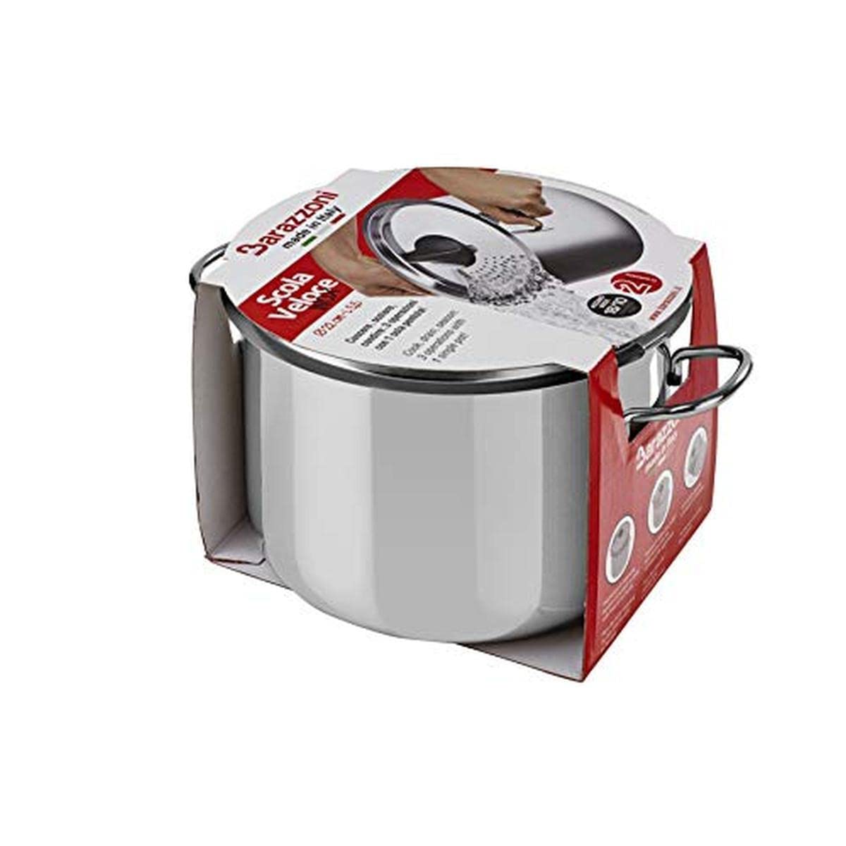 Barazzoni Scola Veloce pentola inox 22 cm 5,5 L