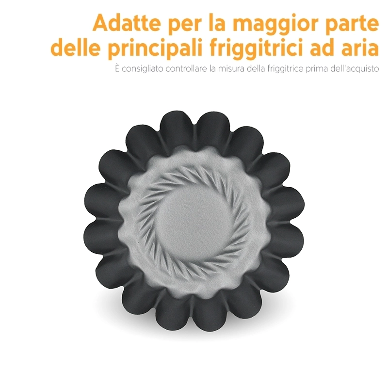 Accademia Mugnano AirFry set 2 teglie margherita crema friggitrice aria