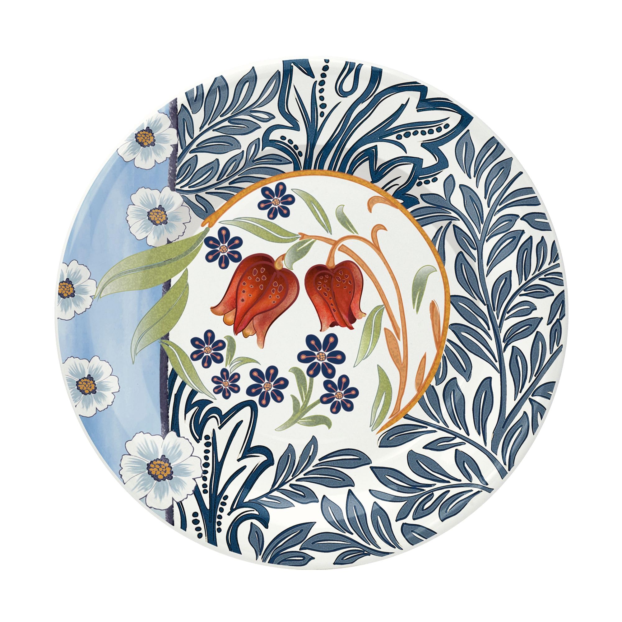 Wald Tavola piatti piani 6 pz ceramica Tulipano