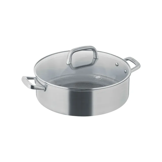 Berndes Tricion Resist padella 28 cm coperchio vetro quarzo