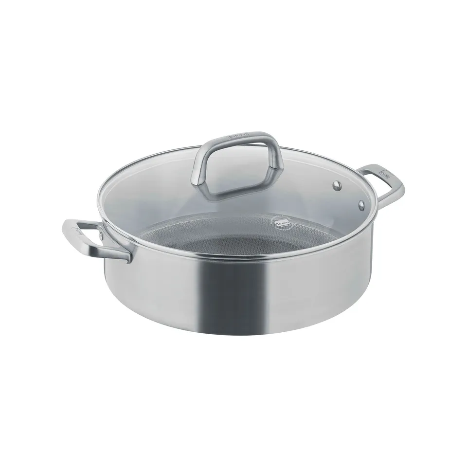 Berndes Tricion Resist padella 28 cm coperchio vetro quarzo