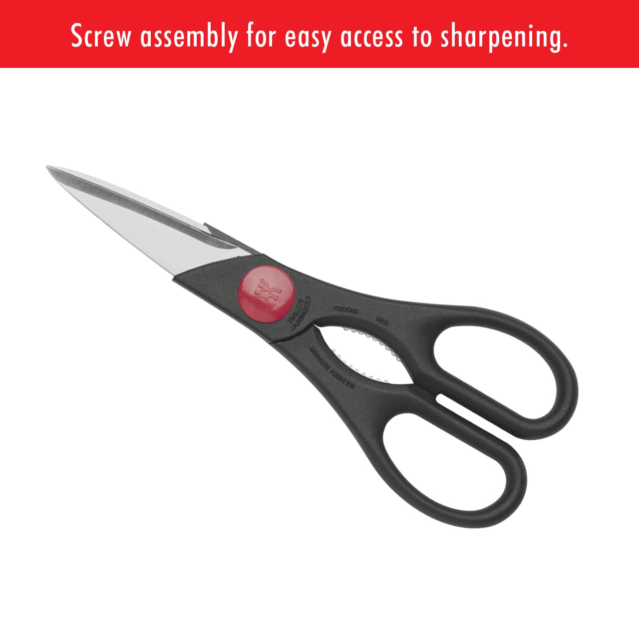 Zwilling Forbici Cucina Nero/Inox Acciaio Forgiato Apribottiglie
