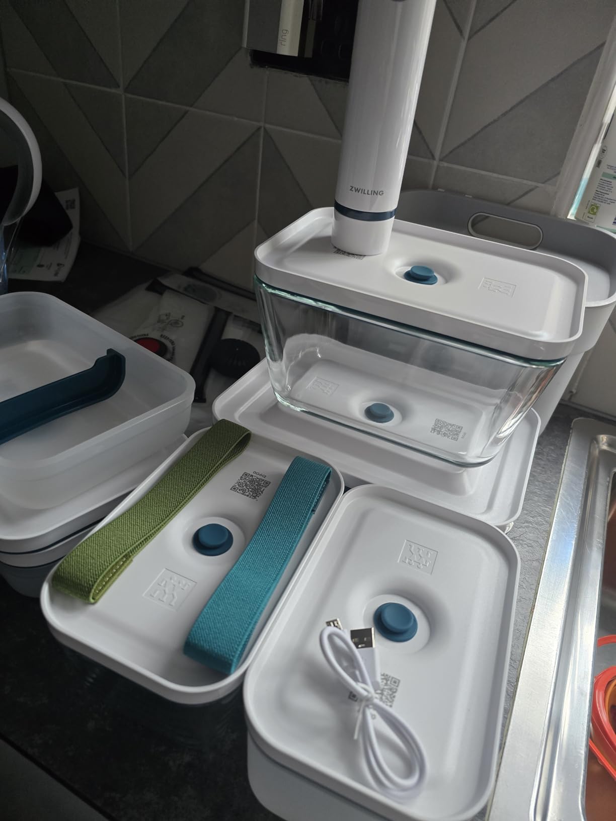 Zwilling Fresh & Save set sottovuoto 16 pz vetro pompa