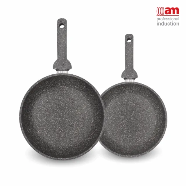 Accademia Mugnano Cuore di Pietra set 2 padelle 24+28 cm induzione