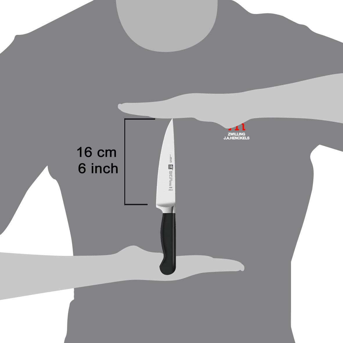 Zwilling Pure Coltello Carne 16 cm Acciaio Inox Nero