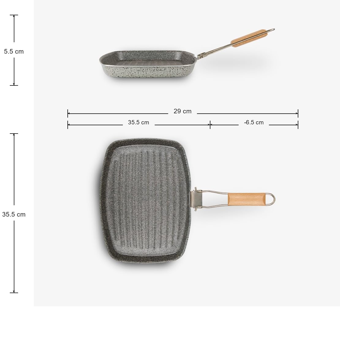 Mamù Janet 2.0 bistecchiera rettangolare 26x34 cm 7 strati