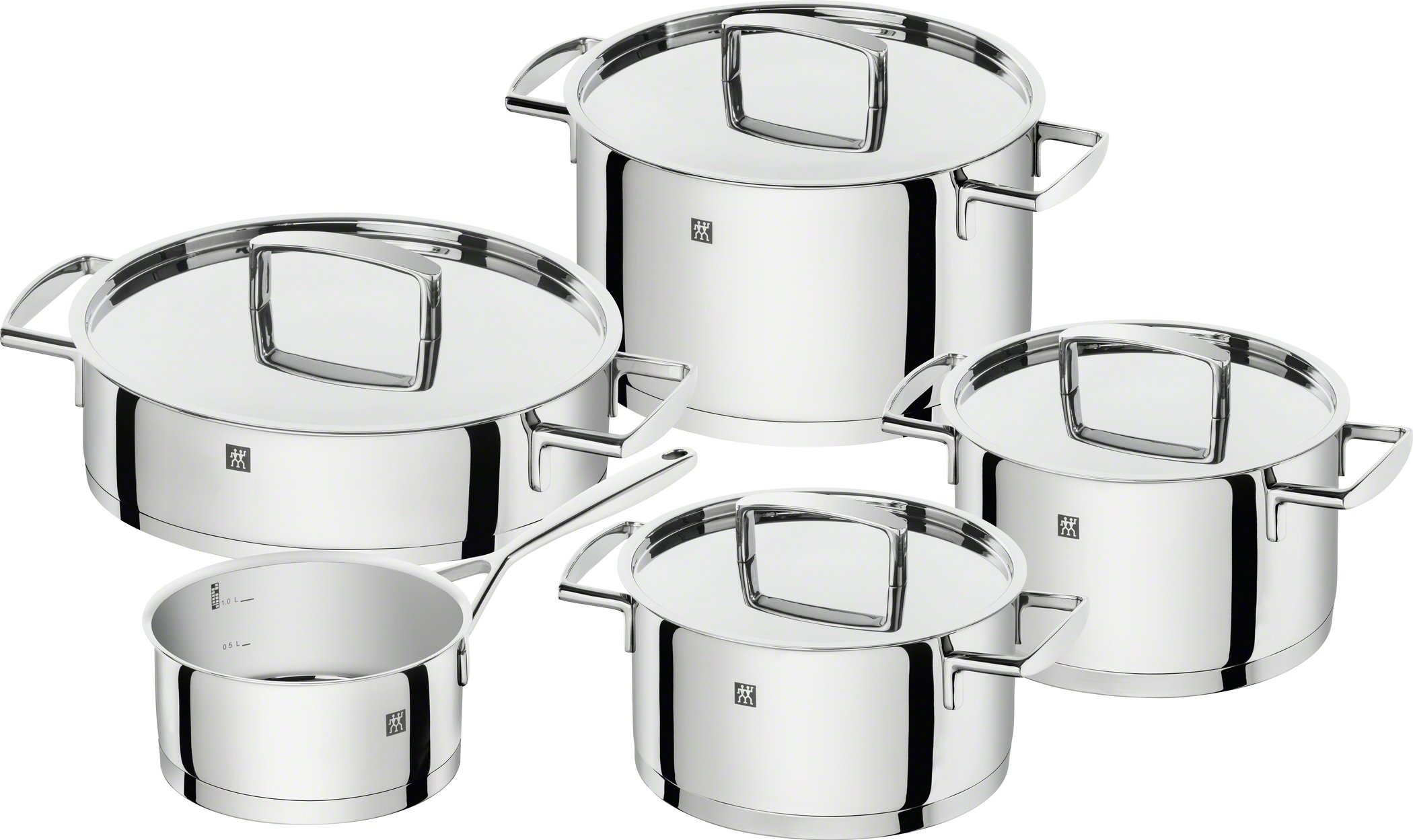 Zwilling batteria pentole acciaio inox 5 pezzi induzione