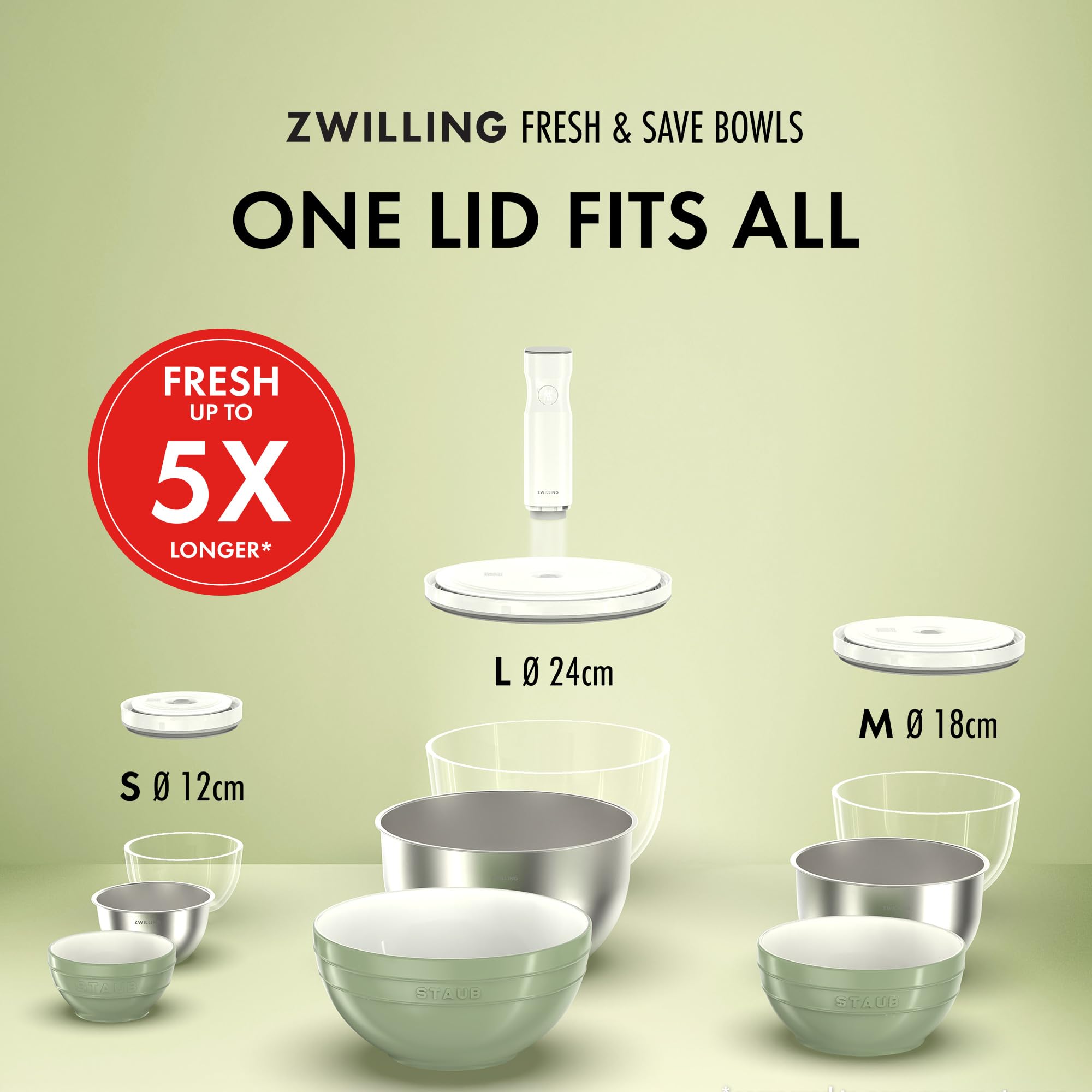 Zwilling Fresh & Save set 9 ciotole inox sottovuoto BPA free