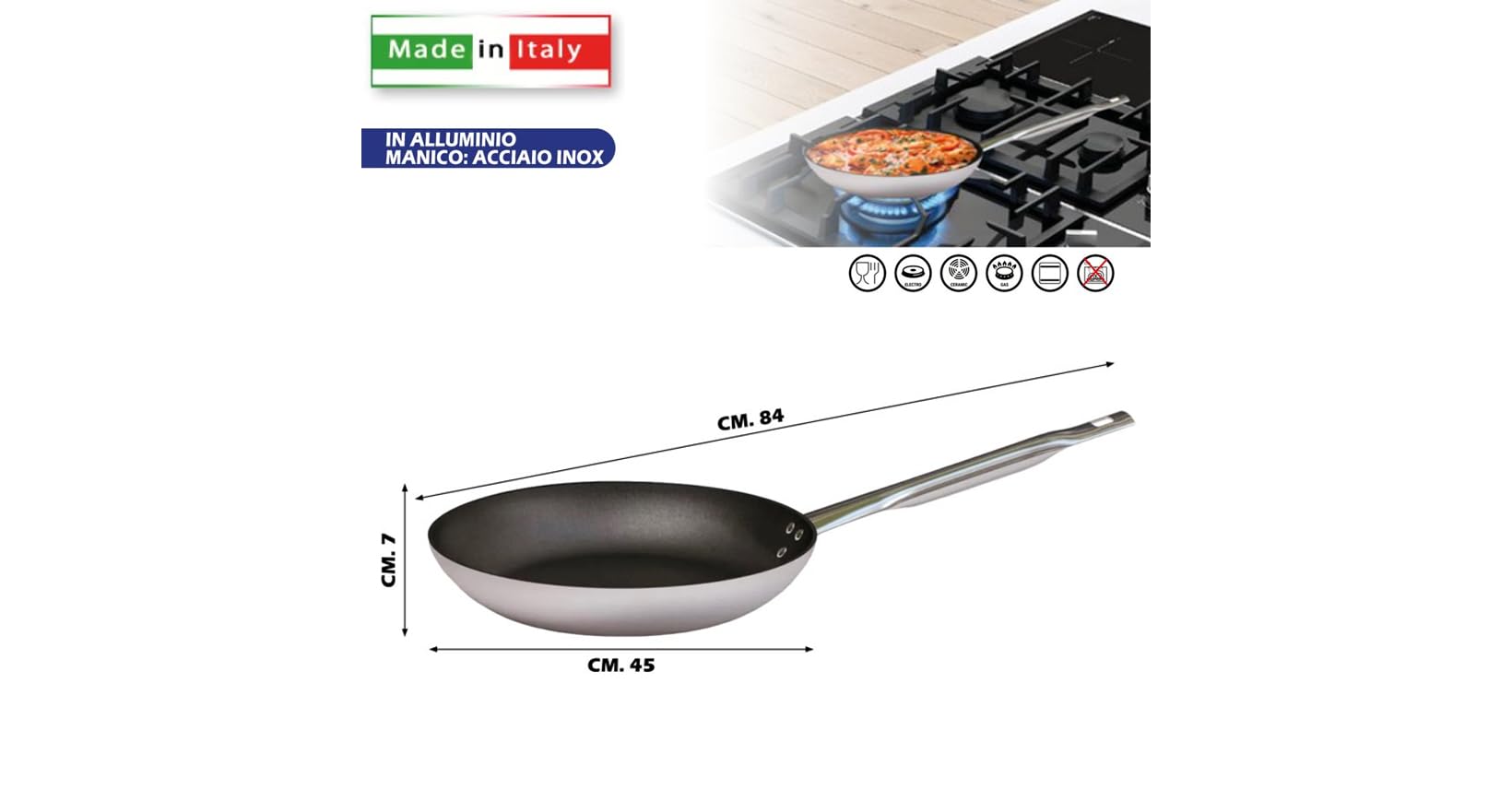 Ballarini Professionale padella antiaderente 45 cm alluminio