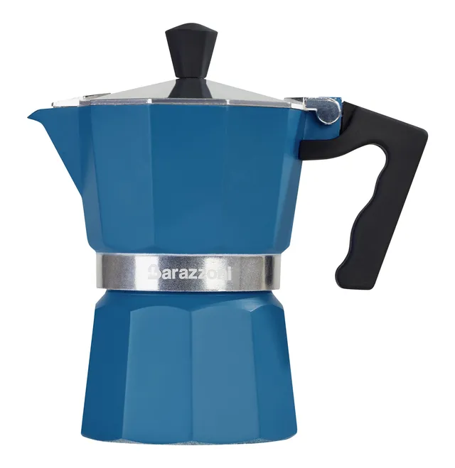 Barazzoni La Caffettiera moka 1 tazza blu alluminio