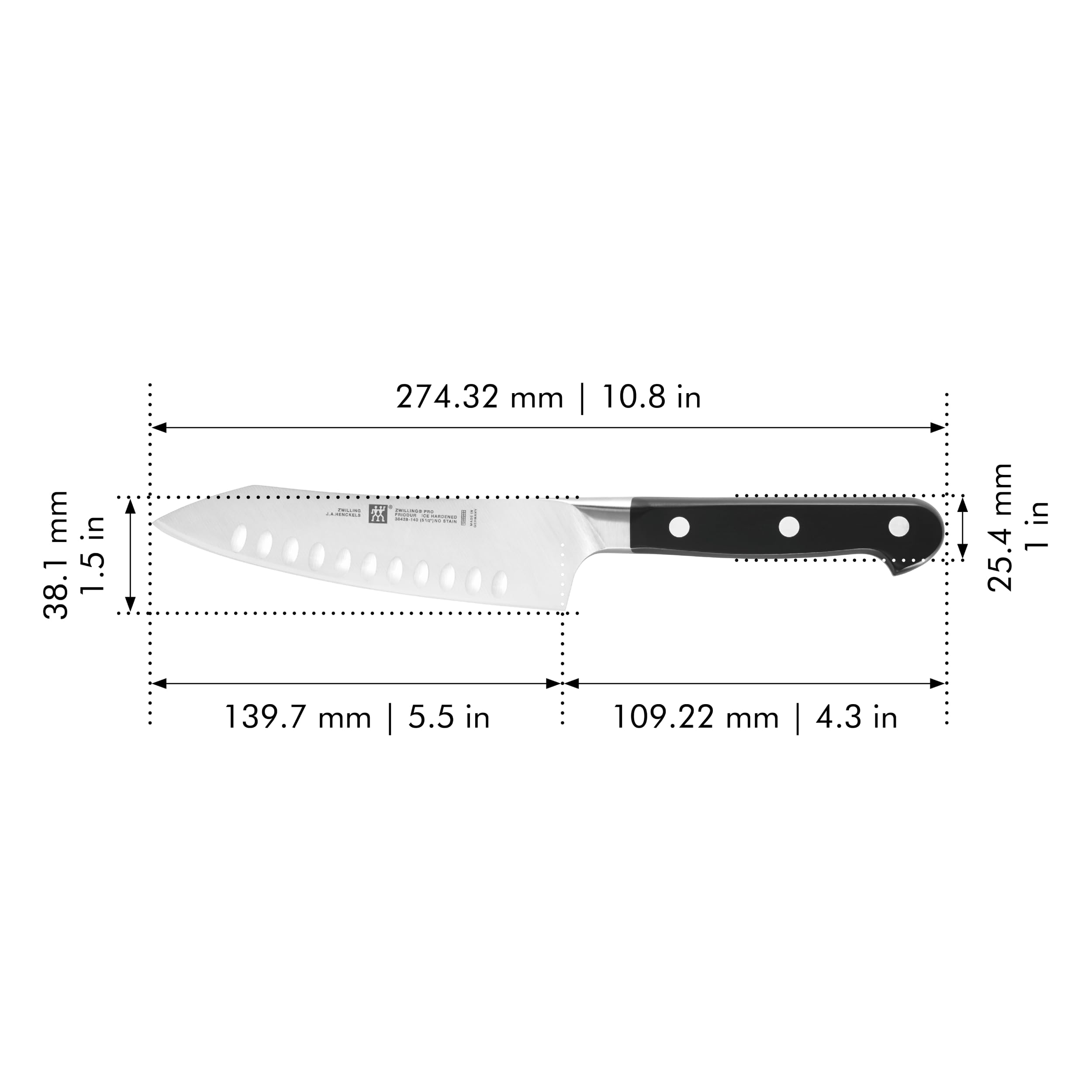 Zwilling Pro Coltello Santoku 14 cm Acciaio Forgiato