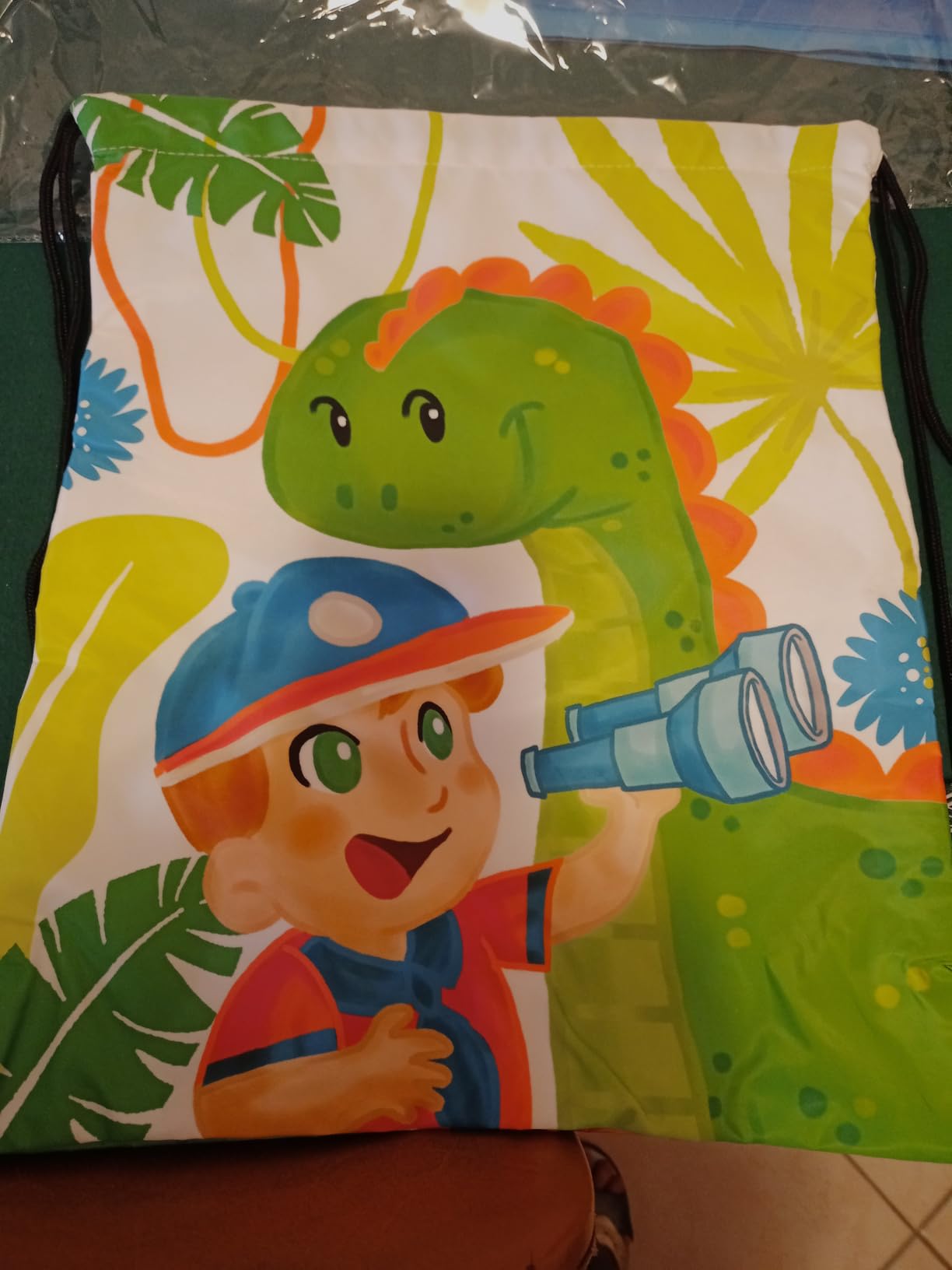 Wald Junior Sacca Dinosauro zainetto cordoncino 34x42 cm