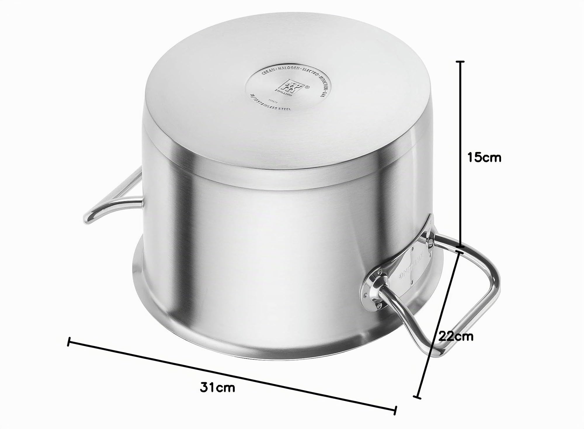 Zwilling Pro 65122-200 pentola 20 cm rotonda acciaio 18/10
