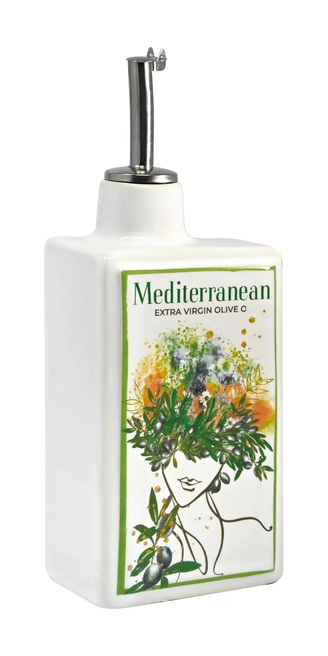 Wald Tavola Bottiglia Olio Ceramica 350 ml Beccuccio Antigoccia