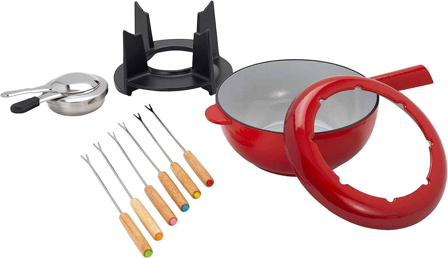 ZWILLING set fonduta ghisa rossa 1,9 L 6 persone