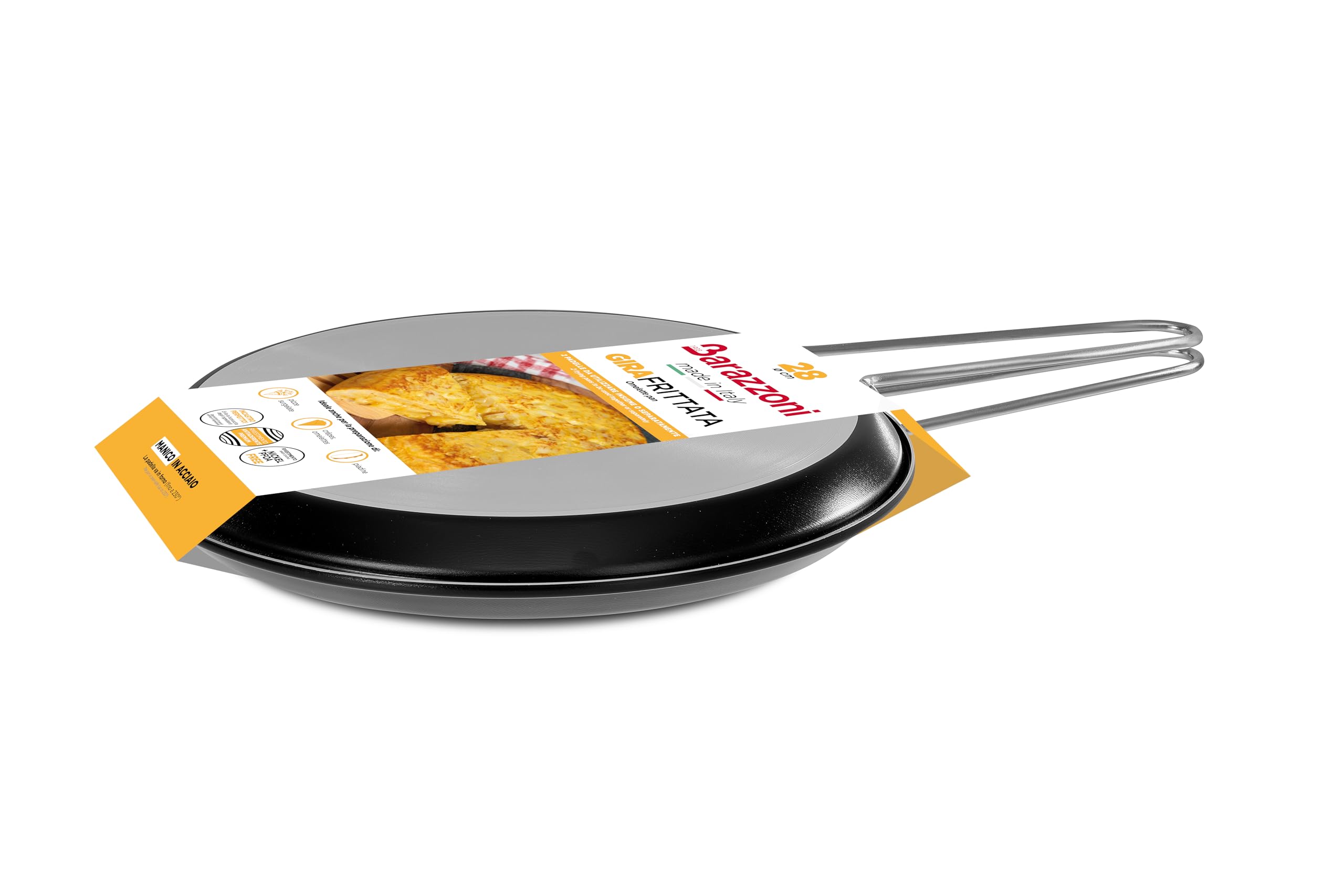 Barazzoni Girafrittata 28 cm Padella Doppia Antiaderente Alluminio