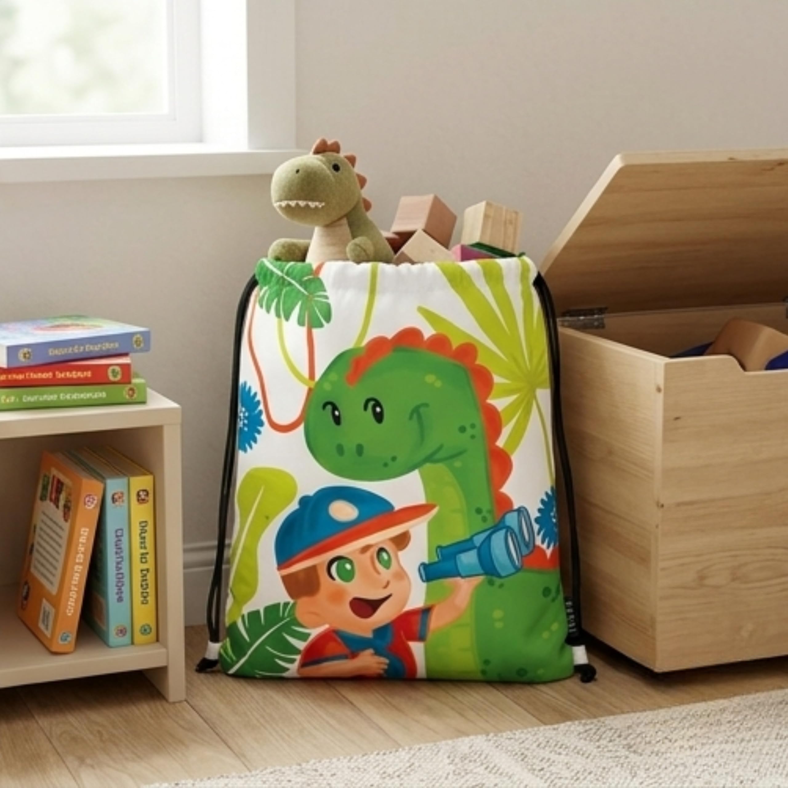 Wald Junior Sacca Dinosauro zainetto cordoncino 34x42 cm