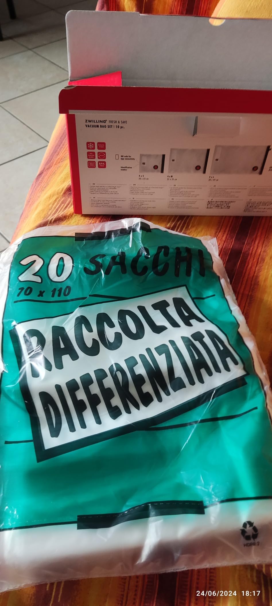 Zwilling Fresh & Save sacchetti sottovuoto 10 pezzi assortiti