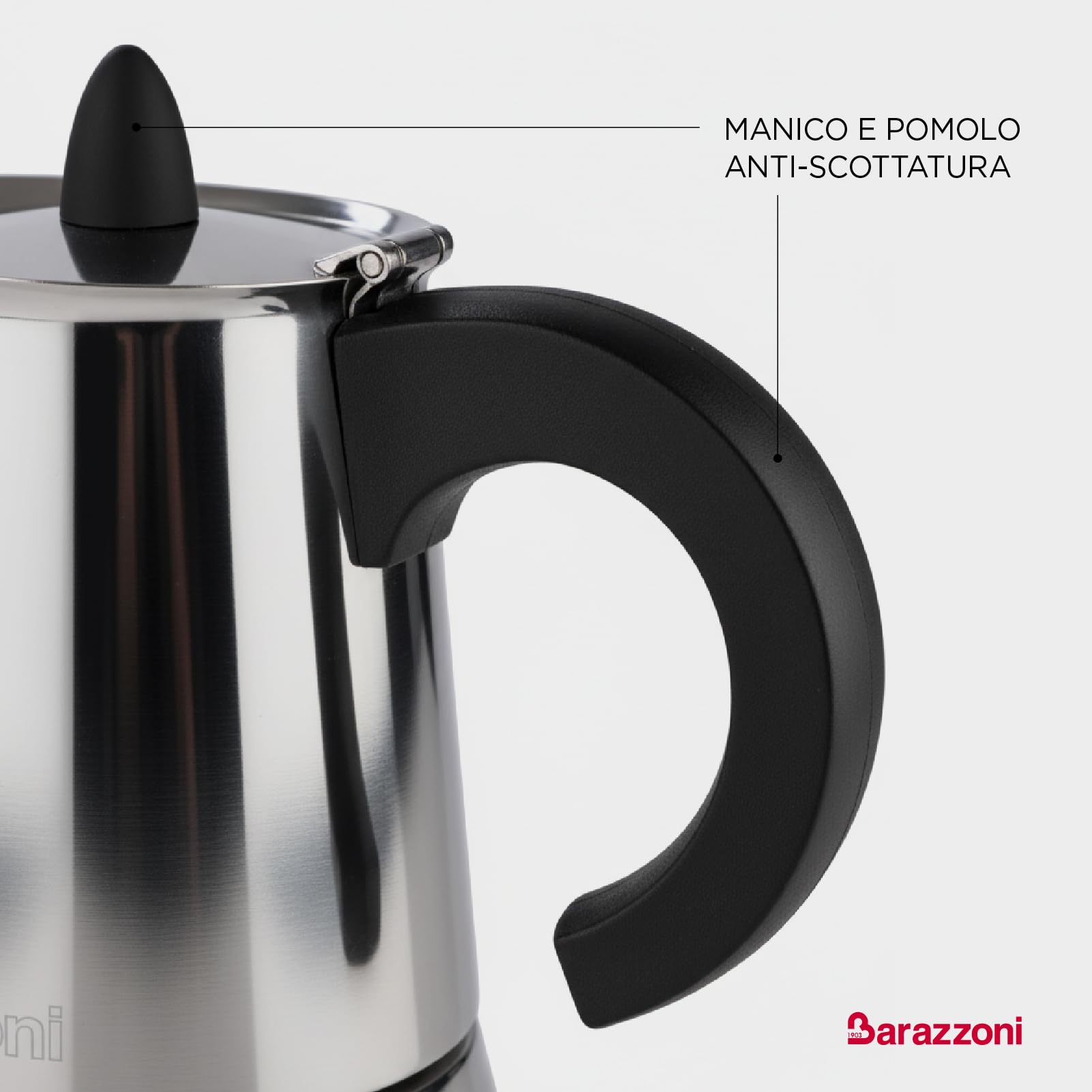 Barazzoni La Caffettiera moka inox 2 tazze induzione