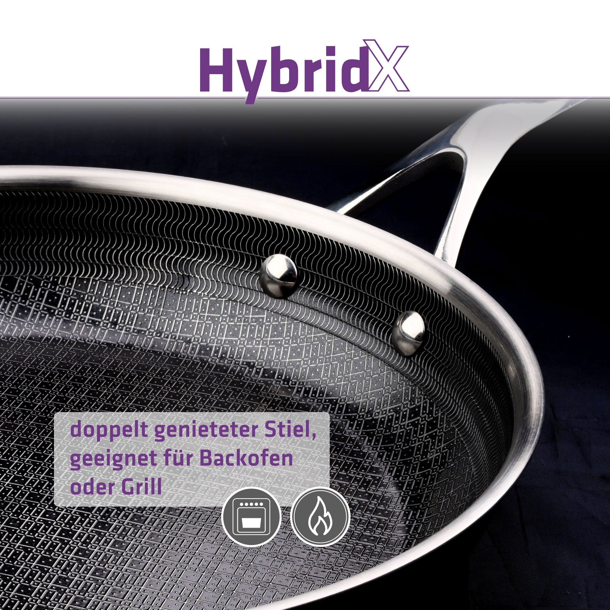 BERNDES HybridX Padella 24 cm lucidata