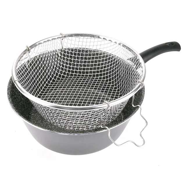 Alluflon Tradizione Italia friggitrice con cestello 24 cm nera