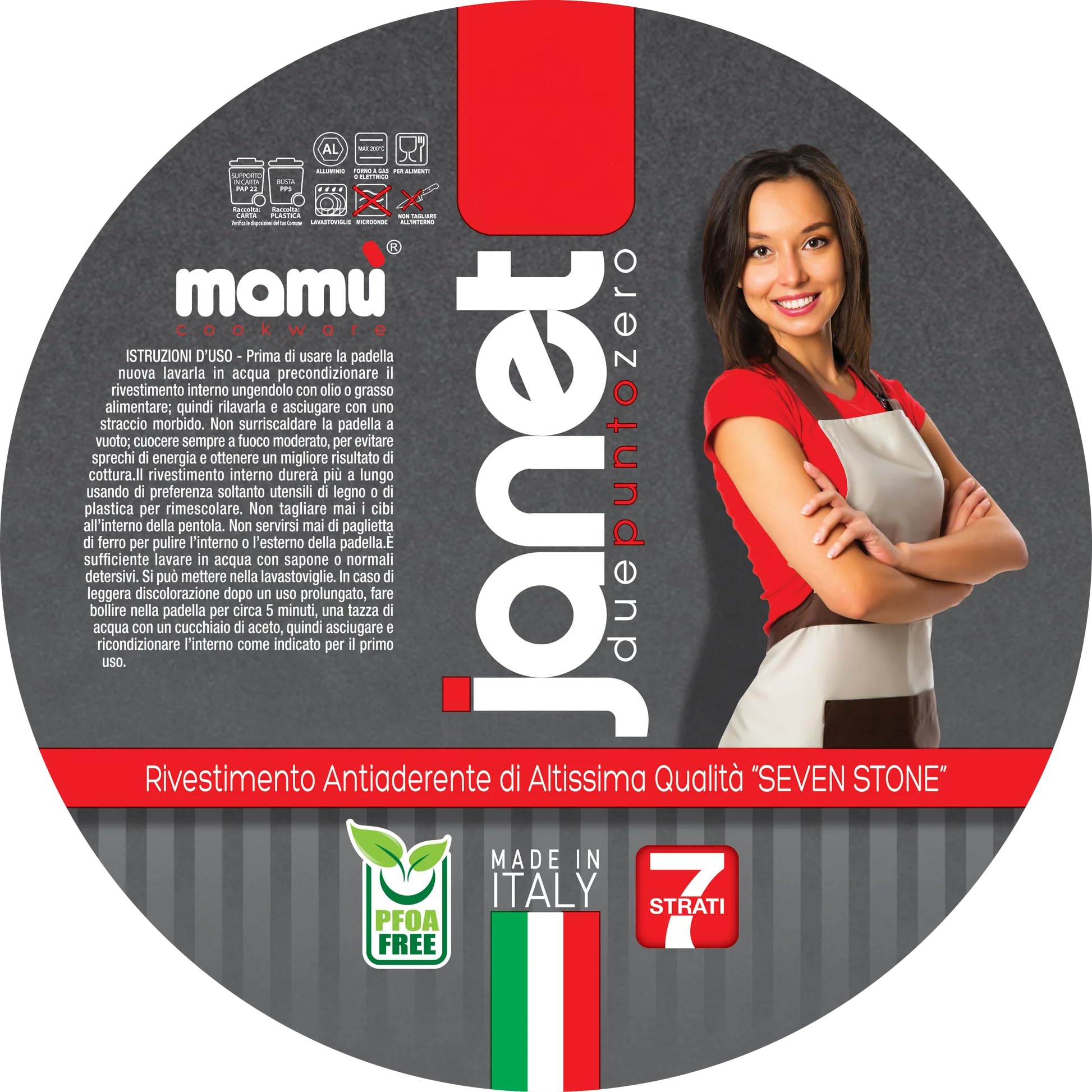 Mamù Janet 2.0 Bistecchiera rettangolare 25x18 antiaderente