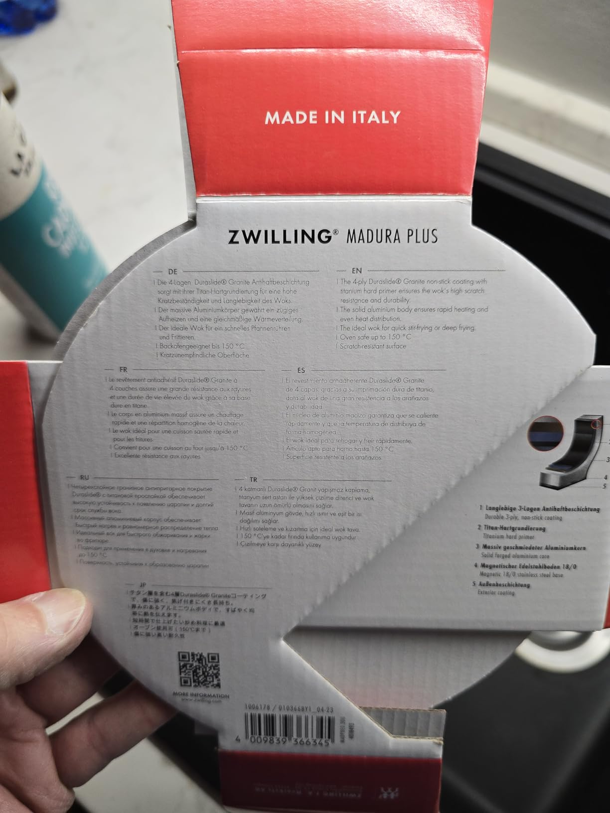 Zwilling Madura Plus wok 30 cm antiaderente induzione