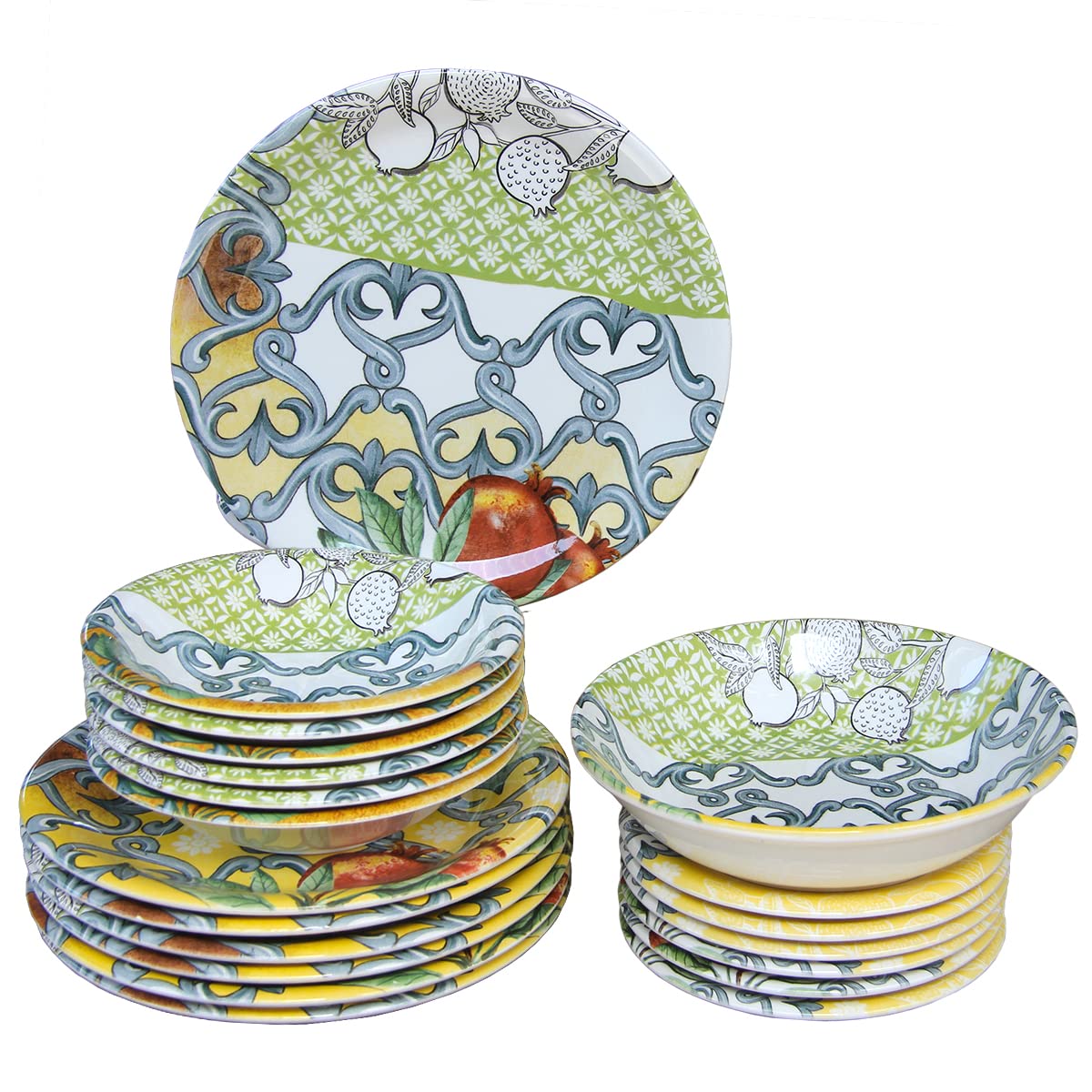 Wald Tavola piatti servizio 20 pz ceramica Mediterraneo