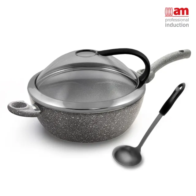 Accademia Mugnano Articoli speciali tegame alto 28 cm pietra con coperchio