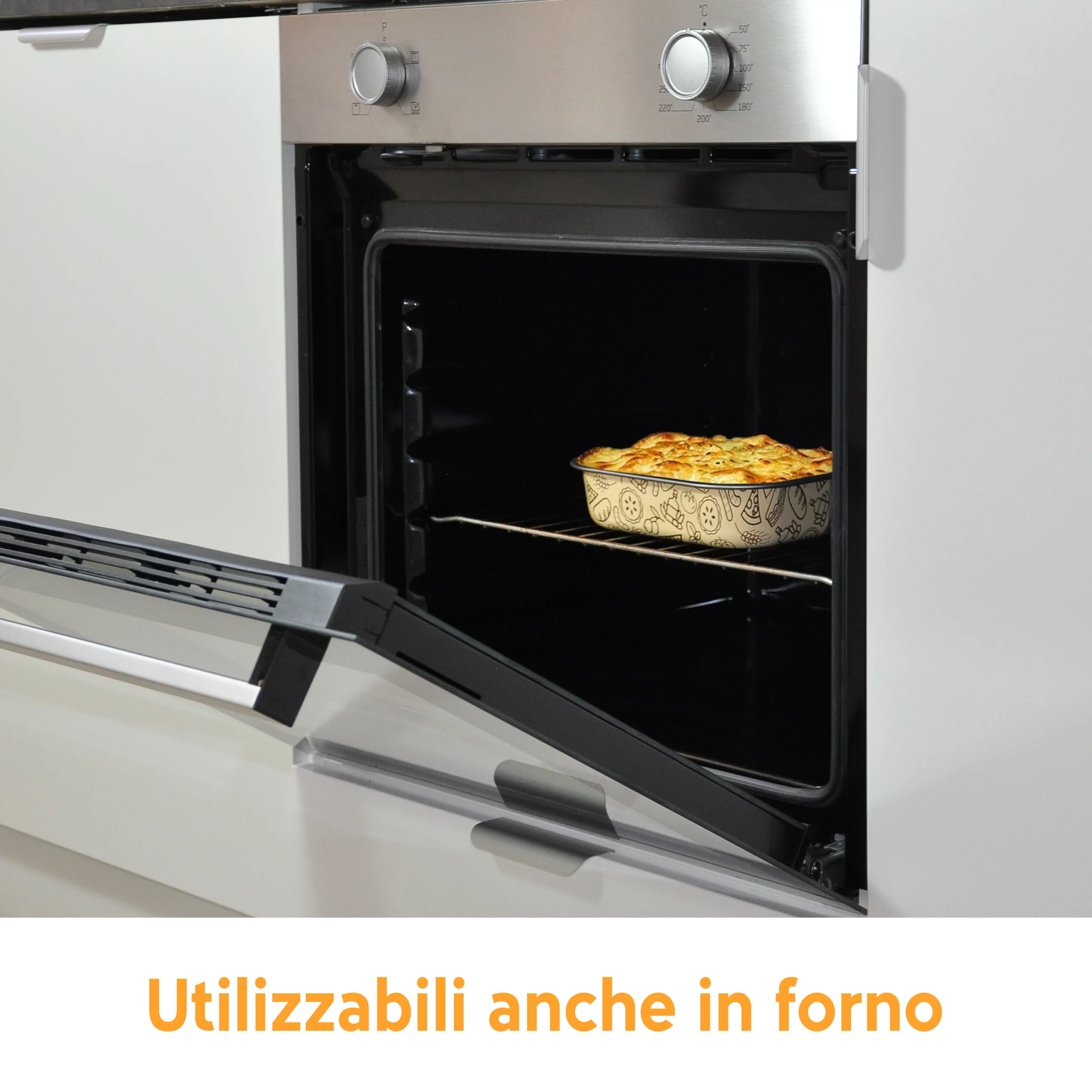 Accademia Mugnano AirFry set 2 teglie friggitrice aria rettangolari