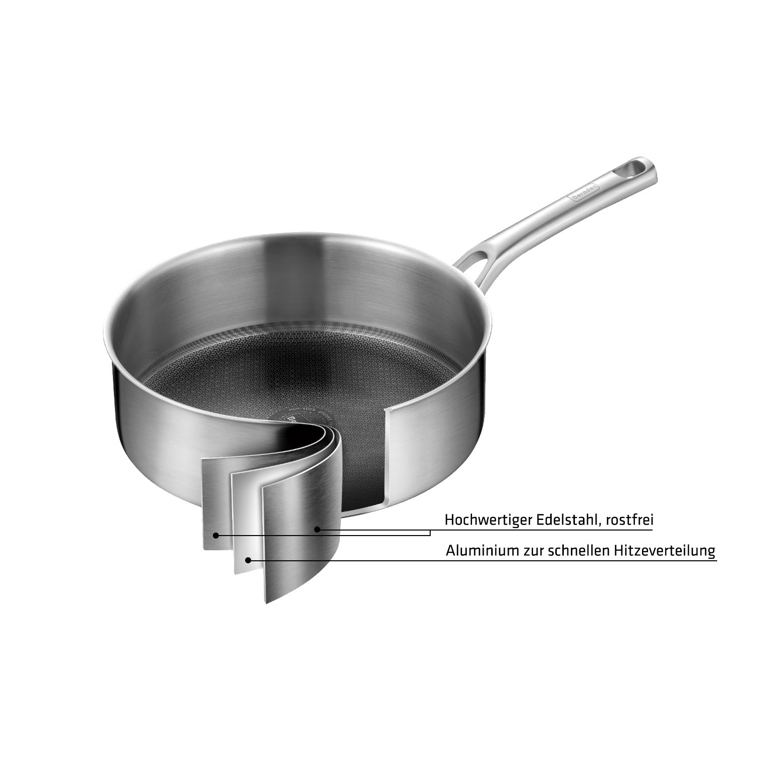 Berndes Tricion Resist set padelle 20+24+28 cm acciaio