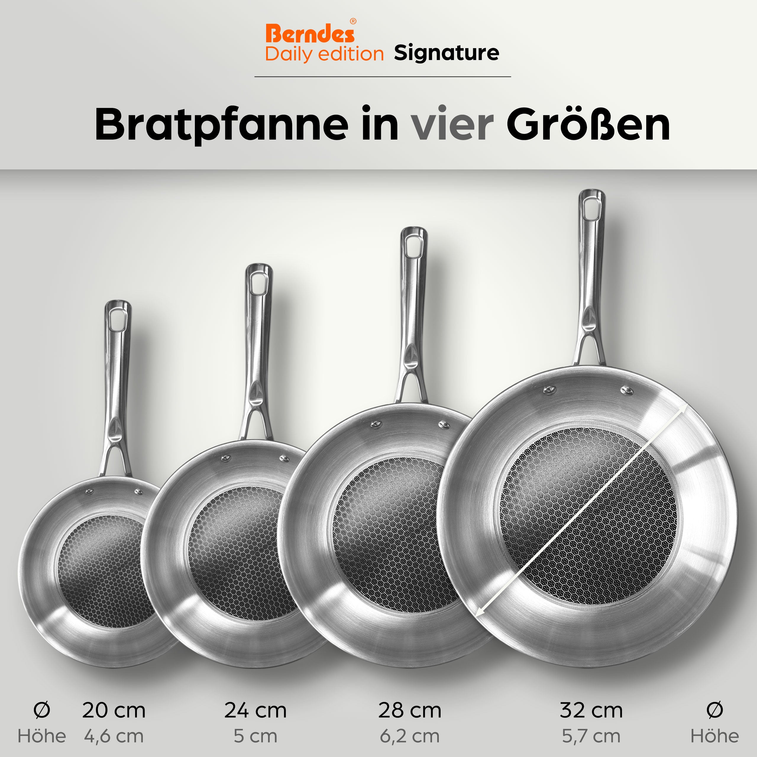 Berndes Daily Edition Signature padella acciaio 24 cm ibrida