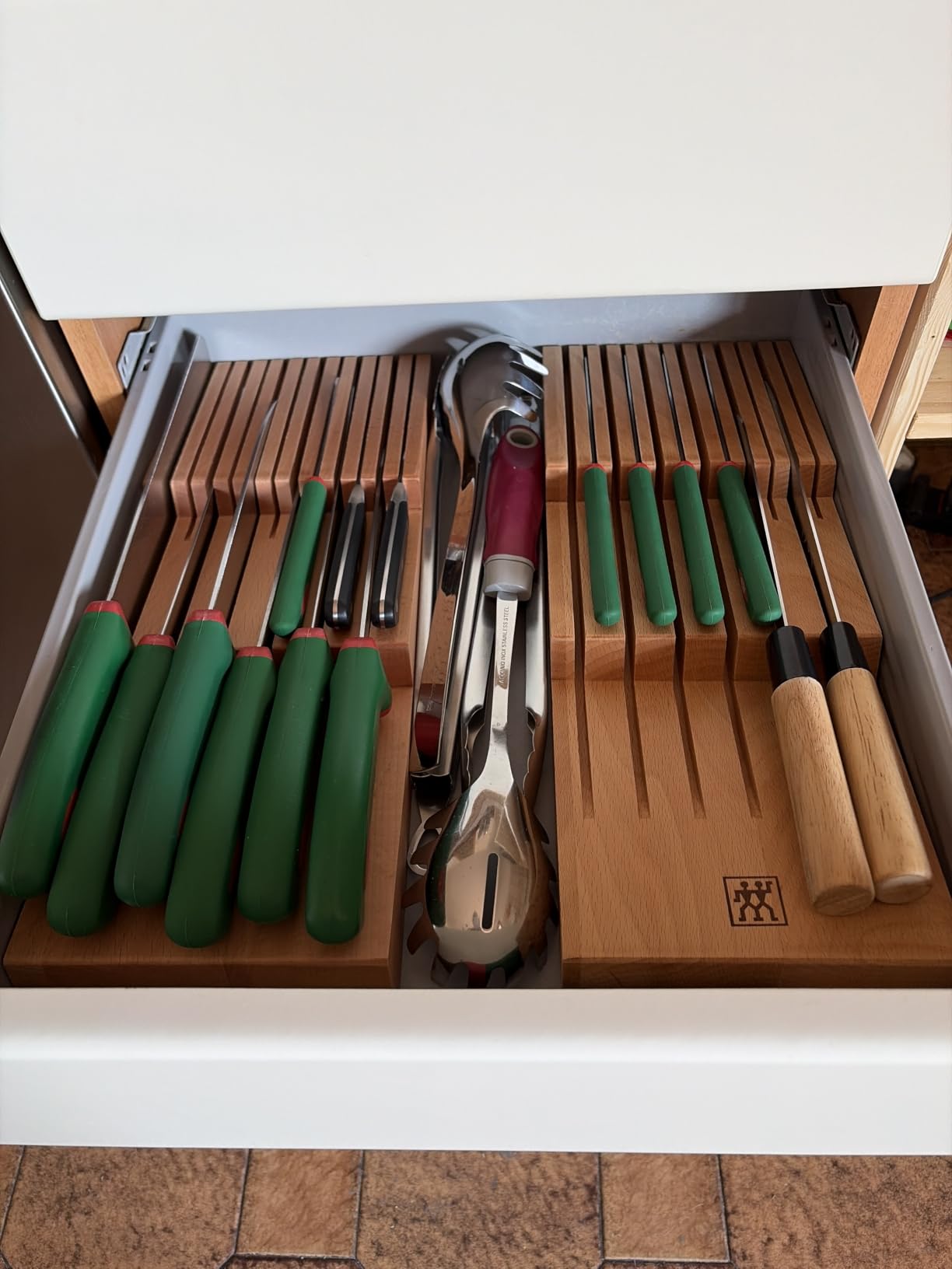 Zwilling inserto portacoltelli cassetto 12 coltelli legno
