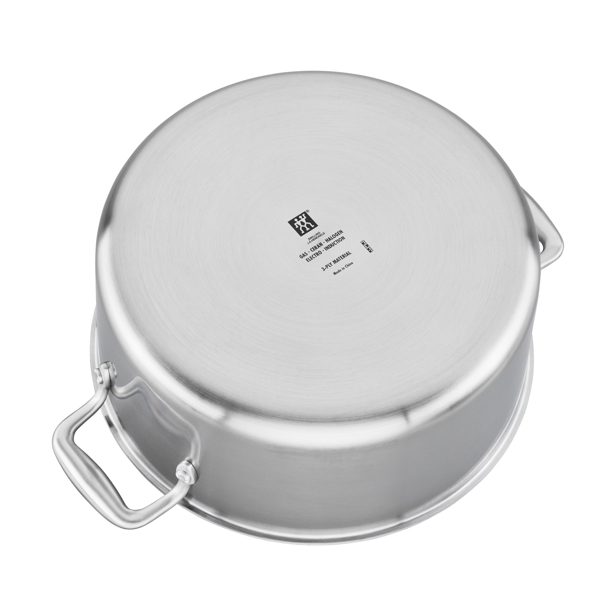Zwilling Spirit pentola acciaio inox 3 strati 8 qt coperchio vetro