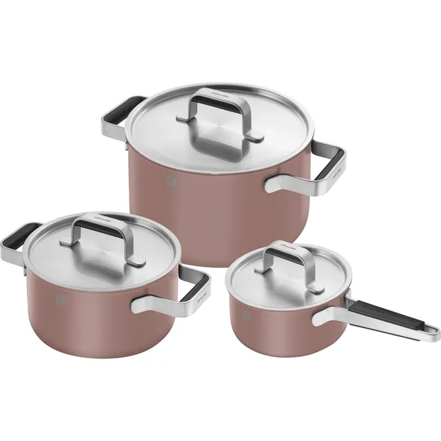 Zwilling Pure set pentole 6 pezzi acciaio inox rosa