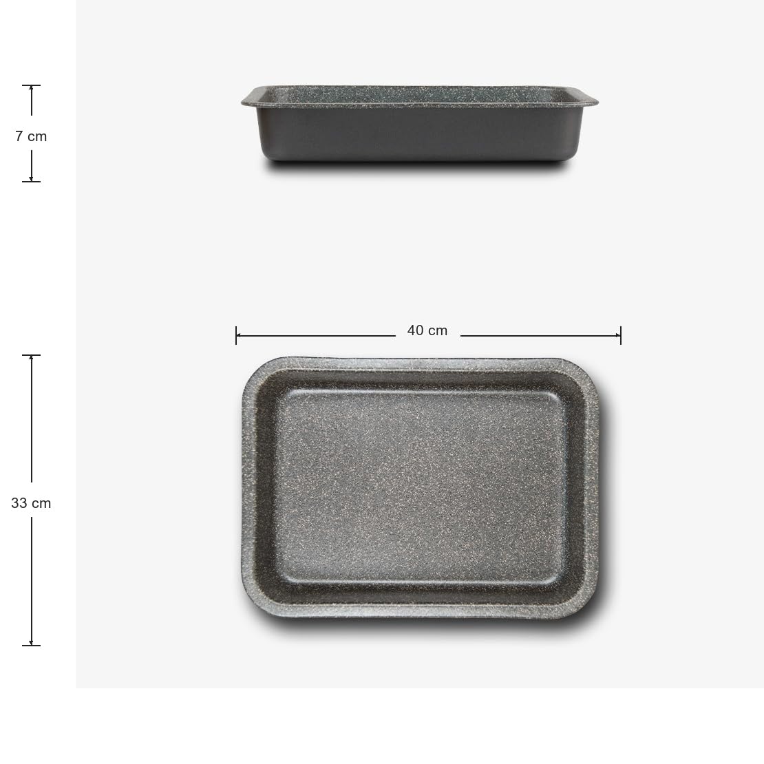 Mamù Happy Stone Teglia Rettangolare Alta 40x33 antiaderente