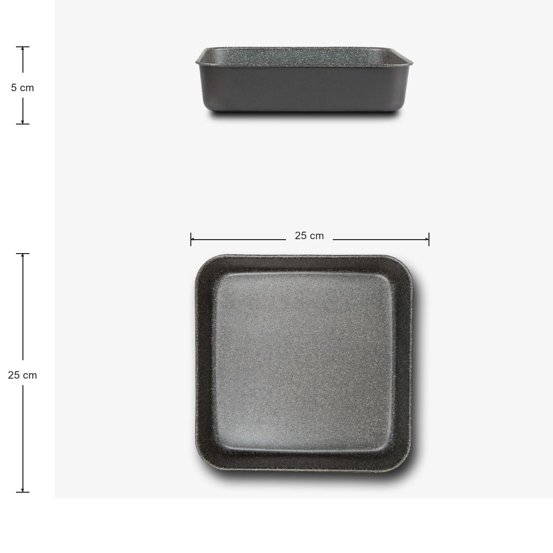 Mamù Happy Stone Teglia Quadrata 25x25 Alta Antiaderente