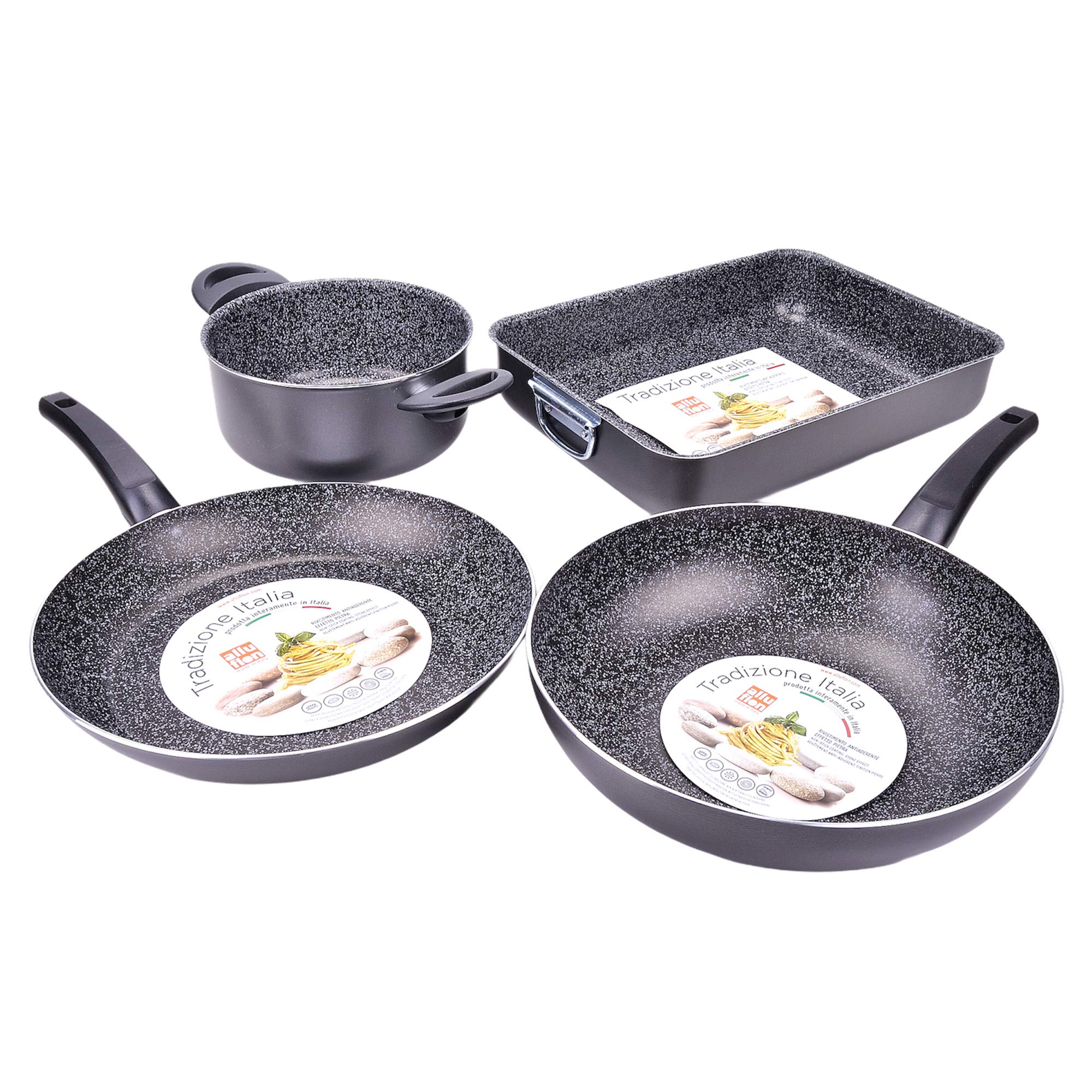 Alluflon Tradizione Italia Casseruola 16 cm Antiaderente 2 Manici