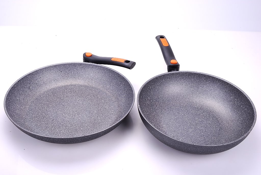 Alluflon Pratica Stone Set Padella 32 Wok 28 cm 2 Pezzi
